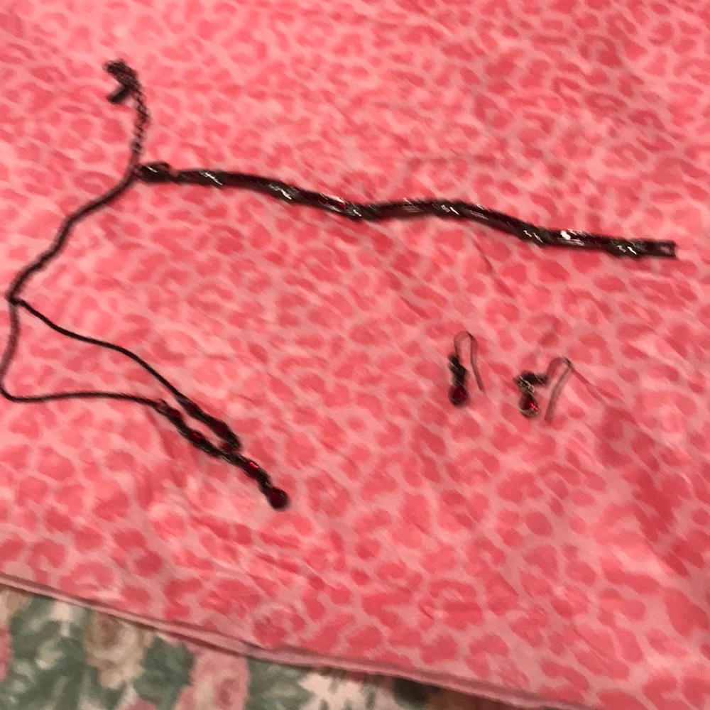 Necklace,bracelet and earrings